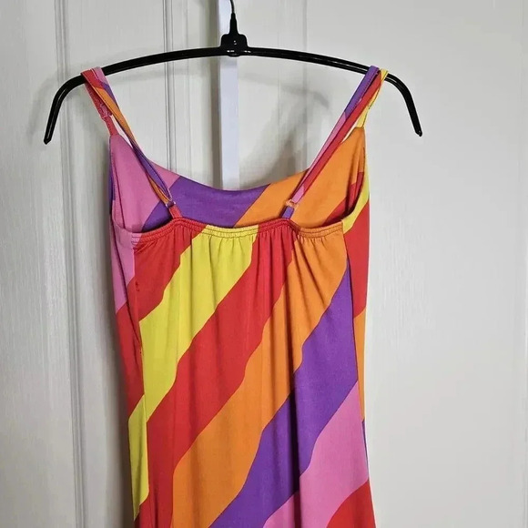 Vibrant Striped Maxi Dress - Colorful Summer Fashion - Picture 4 of 7
